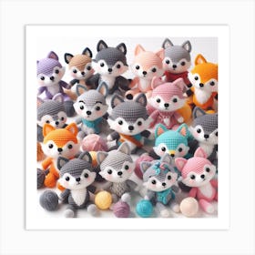 Amigurumi, Wolf 1 Art Print