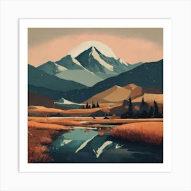 Landscape Painting 124 Art Print