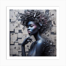 Black Woman With Afro 2 Art Print