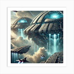 Aether Class Command Carriers Stratospheric Sovereigns Art Print