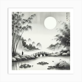 Asian Landscape Painting 1 Art Print