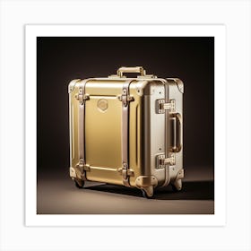 Gold Suitcase 8 Art Print