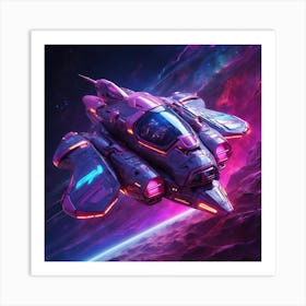 Spaceship In Space 7 Art Print