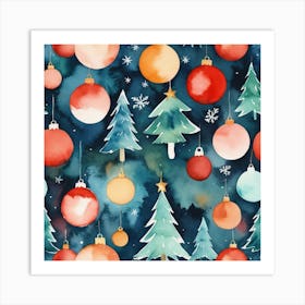 Christmas Ornaments 6 Art Print