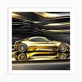 Gold Bmw Z8 Art Print