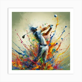 Golfer Canvas Print Art Print