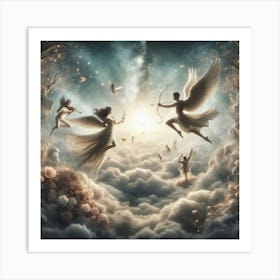 Angels In The Sky 5 Art Print