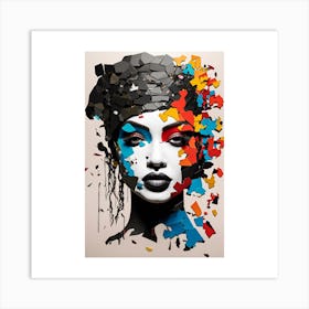 Woman'S Face Art Print