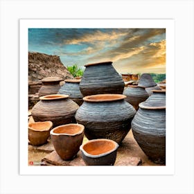 Firefly The People Of The Indus Valley Civilization Used A Variety Of Pottery Vessels For Various Pu (1) Art Print