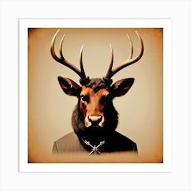 Deer Head 30 Art Print