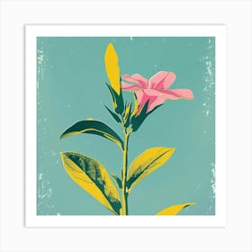 Lobelia 1 Square Flower Illustration Art Print