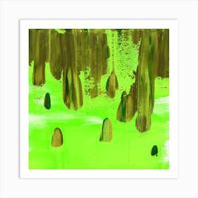 Drops - Lime Art Print