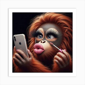 Orangutan Selfie Art Print