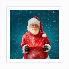 Santa Claus With Sack Art Print