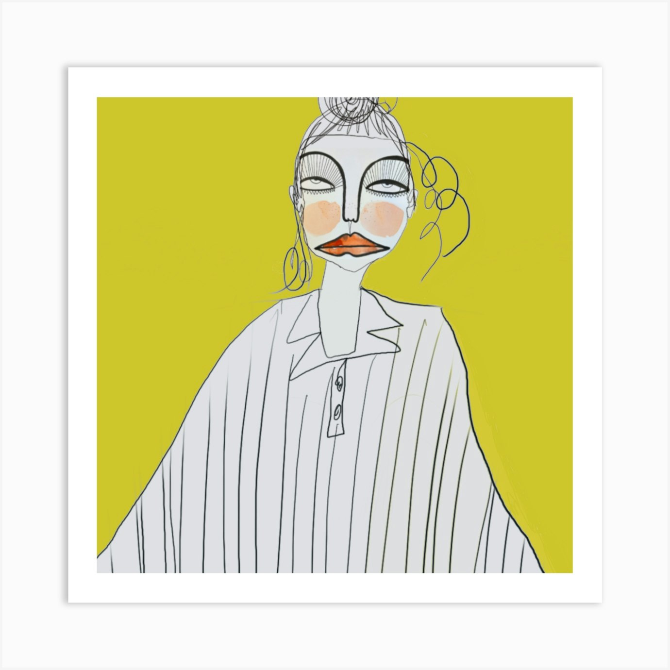 Big shrug Art Print by Wanderlandz