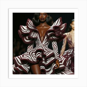 Zebra Dress Art Print