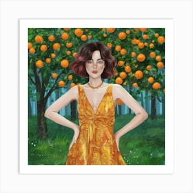 Under The Orange Tree Art Illustration Painting Fa Xne1enhlqmm36hex Fzkgg F7ef1va8tgi30fkiiet2qg Art Print