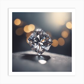 Diamond On A Table Art Print