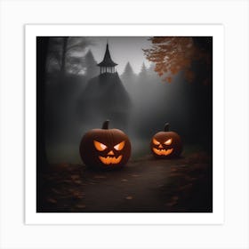 Halloween Pumpkins Art Print