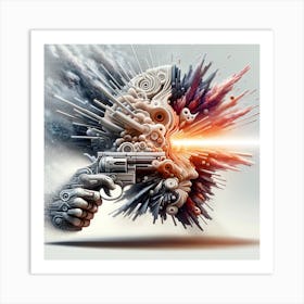 Abstract gun Art Print