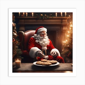 Christmas Santa 12 Art Print