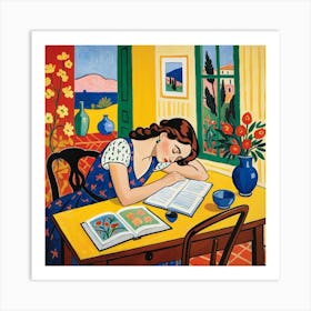 Woman Reading A Book 31 Art Print