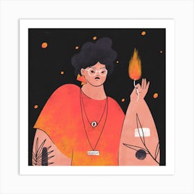 Fuego Square Art Print