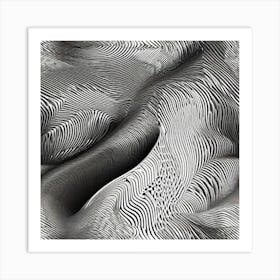 Abstract Wavy Lines Art Print