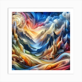 Abstract Cityscape 19 Art Print