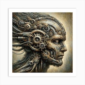 Mechanical Head Art Print