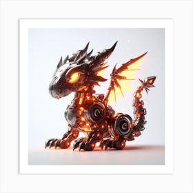 Robot Dragon Art Print