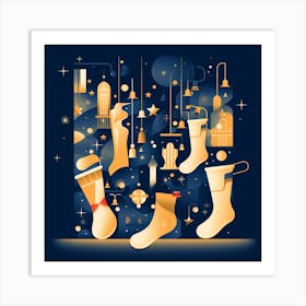 Christmas Stockings Art Print