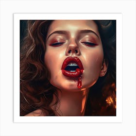 Vampire Girl Art Print