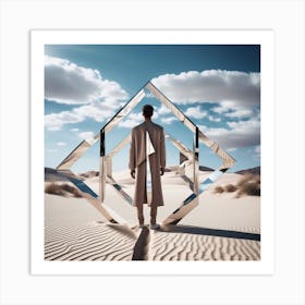 Man In The Desert 121 Art Print