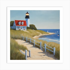 Cape Cod, Massachusetts Series. Style of David Hockney 2 Art Print