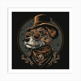 Steampunk Dog 31 Art Print