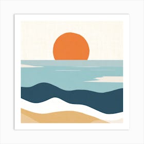 Sky, Sea, Beach Art Print