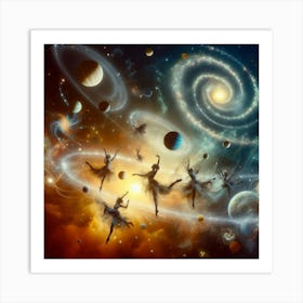 Dancers In Space 1 Art Print