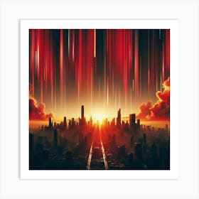 Sunset In The City Art Print