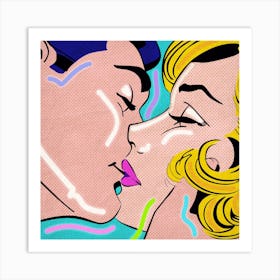 Kiss Neon Art Print