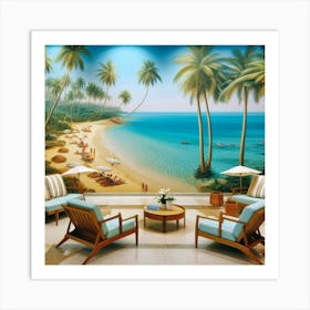 Beach Scene Art Print