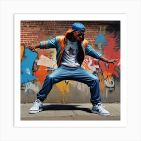 Graffiti Artist Dancing Art Print