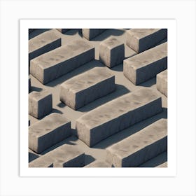 Sandstone Blocks Art Print