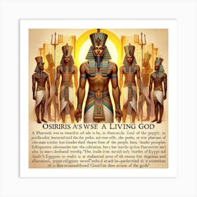 Osiris As A Living God Art Print