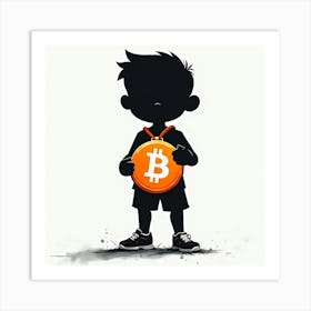 Bitcoin Boy 4 Art Print