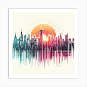 New York City Skyline 5 Art Print