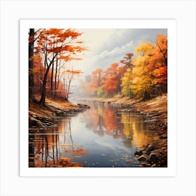 Autumn River Art Print