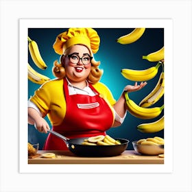 Banana Chef Art Print