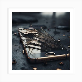 Broken Iphone Art Print