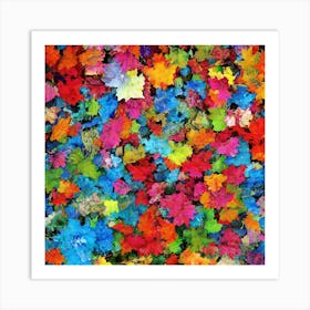 Colorful Leaves Art Print